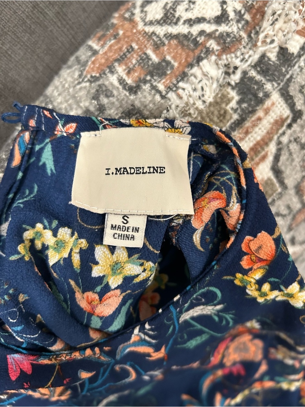 I Madeline Garden Splendor Floral Empire Waist Midi Dress Size Small - Picture 10 of 12